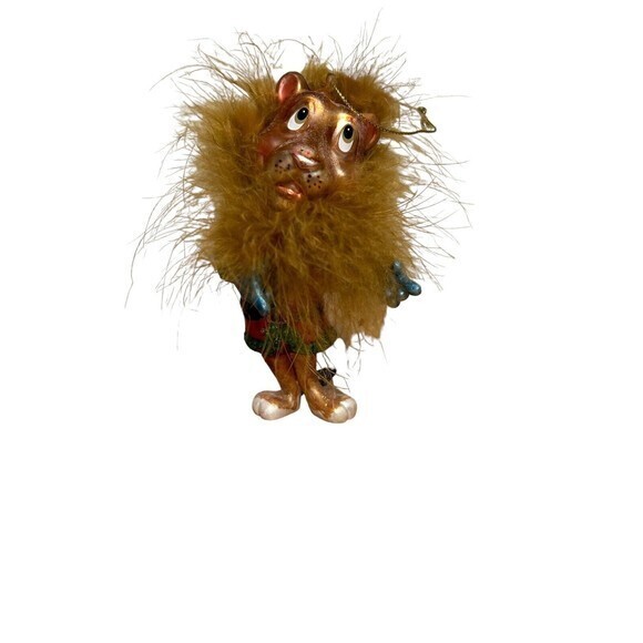 Pier One Furry Lion‎ Christmas Ornament Have Some Bling With Your Xmas - Picture 1 of 6